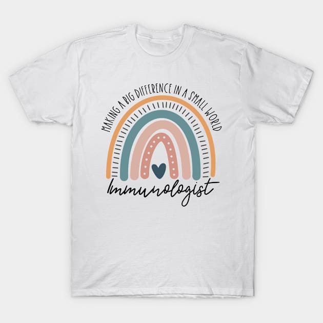 Immunologist Boho Rainbow T-Shirt by IndigoPine